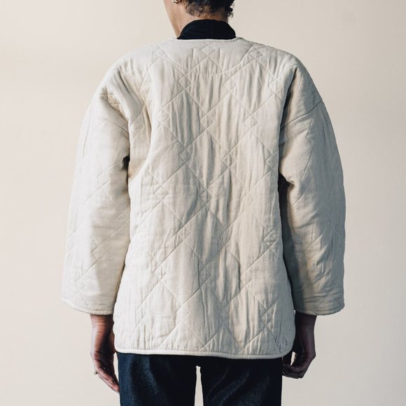 Micaela Greg Diamond Quilted Jacket Cream - Picture 2 of 4